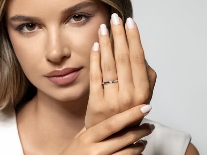 Verlobungsring Italic Petite in Silber 925/- mit Diamant 0,04ct G/SI