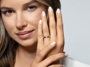 Verlobungsring Italic Petite in 18K Roségold mit Diamant 0,11ct G/SI