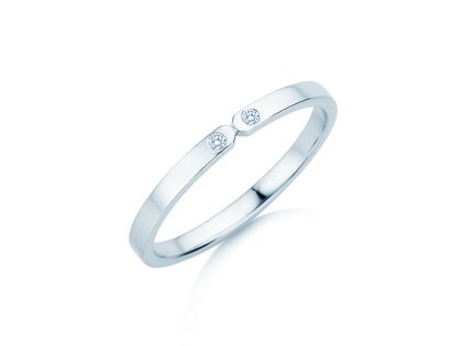 Verlobungsring Serenity Diamond in 9K Weißgold mit Diamanten 0,02ct G/SI