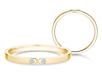 Verlobungsring Serenity Diamond in 9K Gelbgold mit Diamanten 0,02ct G/SI