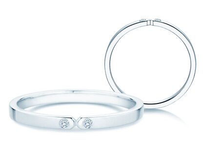 Verlobungsring Serenity Diamond in 9K Weißgold mit Diamanten 0,02ct G/SI