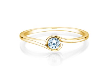 Verlobungsring Touch in 14K Gelbgold mit Diamant 0,13ct G/SI