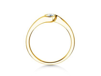 Verlobungsring Touch in 14K Gelbgold mit Diamant 0,13ct G/SI