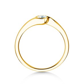 Verlobungsring Touch in 14K Gelbgold mit Diamant 0,13ct G/SI