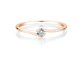 Verlobungsring Touch in 18K Roségold mit Diamant 0,04ct G/SI