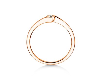Verlobungsring Touch in 18K Roségold mit Diamant 0,04ct G/SI