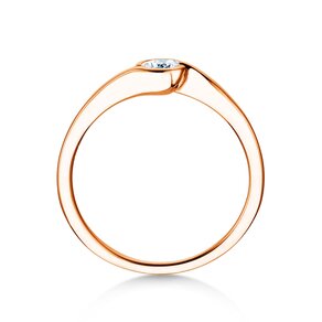 Verlobungsring Touch in 9K Roségold mit Diamant 0,13ct G/SI