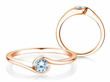 Verlobungsring Touch in 9K Weißgold mit Diamant 0,30ct H/SI