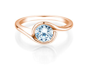 Verlobungsring Touch in 9K Roségold mit Labordiamant 1,00ct E/VS