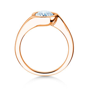 Verlobungsring Touch in 9K Roségold mit Labordiamant 1,00ct E/VS