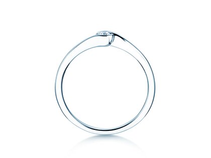 Verlobungsring Touch in 18K Weißgold mit Diamant 0,04ct G/SI