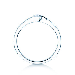 Verlobungsring Touch in 18K Weißgold mit Diamant 0,04ct G/SI