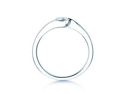 Verlobungsring Touch in 9K Weißgold mit Diamant 0,13ct G/SI