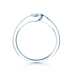 Verlobungsring Touch in 9K Weißgold mit Diamant 0,13ct G/SI