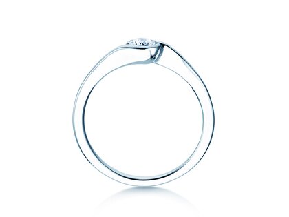 Verlobungsring Touch in 18K Weißgold mit Diamant 0,23ct D/IF