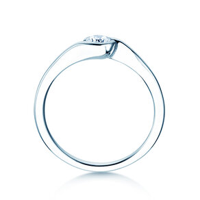 Verlobungsring Touch in 18K Weißgold mit Diamant 0,23ct D/IF