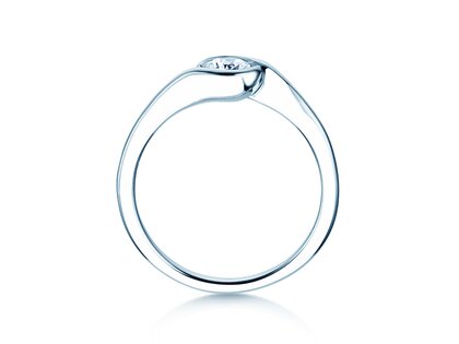 Verlobungsring Touch in 14K Weißgold mit Labordiamant 0,50ct E/VS
