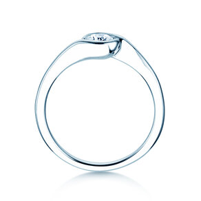 Verlobungsring Touch in 14K Weißgold mit Labordiamant 0,50ct E/VS