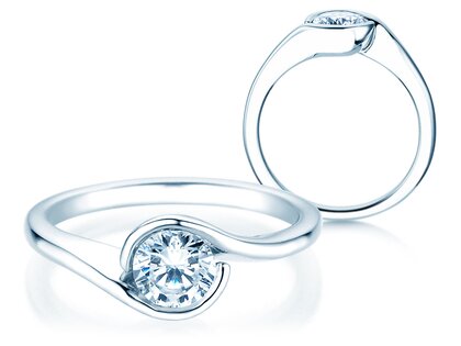 Verlobungsring Touch in 9K Weißgold mit Diamant 0,75ct G/SI