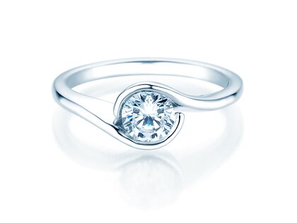 Verlobungsring Touch in 9K Weißgold mit Diamant 0,75ct G/SI