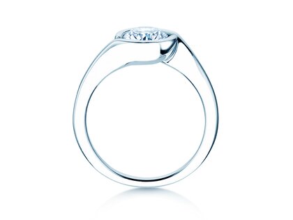 Verlobungsring Touch in 9K Weißgold mit Labordiamant 1,00ct E/VS