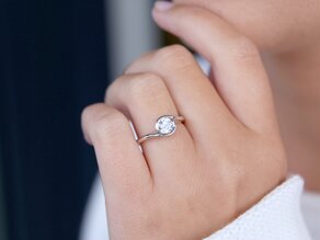 Verlobungsring Touch in 9K Weißgold mit Diamant 0,75ct G/SI