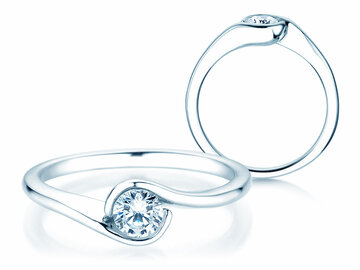 Verlobungsring Touch in 14K Weißgold mit Diamant 0,50ct G/SI