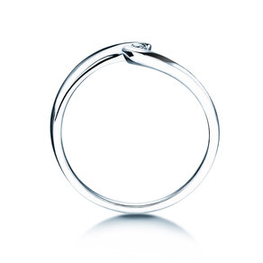 Verlobungsring Twist Petite in 14K Weißgold mit Diamant 0,04ct G/SI