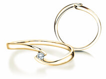 Verlobungsring Twist Petite in 14K Gelbgold mit Diamant 0,04ct G/SI