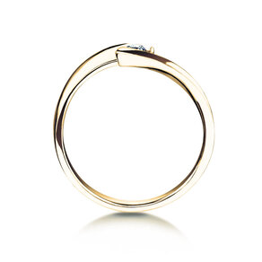 Verlobungsring Twist Petite in 14K Gelbgold mit Diamant 0,09ct G/SI