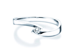 Verlobungsring Twist Petite in 14K Weißgold mit Diamant 0,09ct G/SI