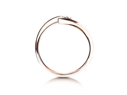 Verlobungsring Twist Petite in 14K Roségold mit Diamant 0,09ct G/SI
