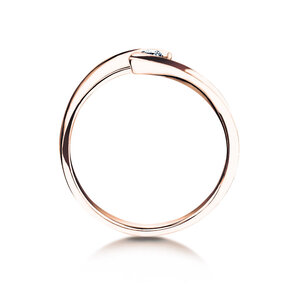 Verlobungsring Twist Petite in 14K Roségold mit Diamant 0,09ct G/SI