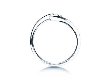 Verlobungsring Twist Petite in 14K Weißgold mit Diamant 0,09ct G/SI