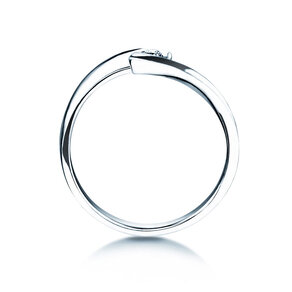 Verlobungsring Twist Petite in 14K Weißgold mit Diamant 0,09ct G/SI