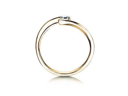 Verlobungsring Twist Petite in 14K Gelbgold mit Diamant 0,13ct G/SI