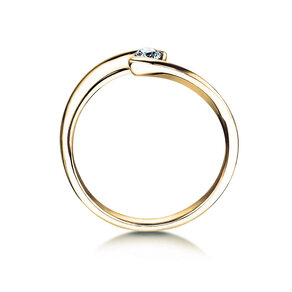 Verlobungsring Twist Petite in 14K Gelbgold mit Diamant 0,13ct G/SI