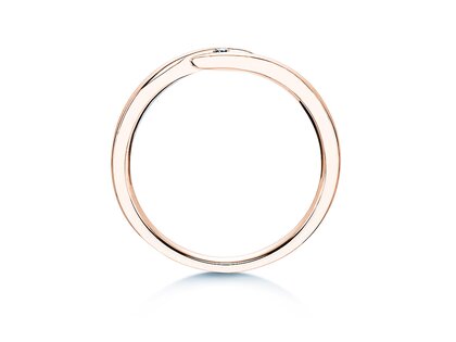 Verlobungsring Twist in 9K Roségold mit Diamant 0,03ct G/SI