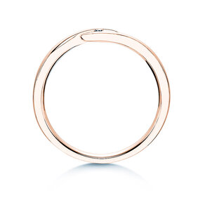 Verlobungsring Twist in 9K Roségold mit Diamant 0,03ct G/SI