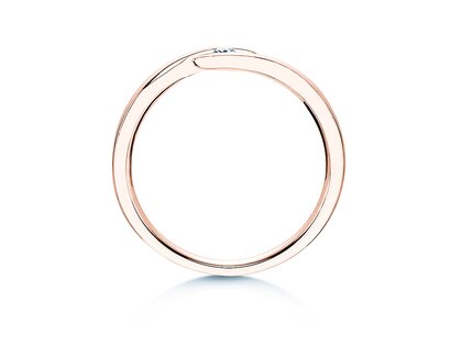 Verlobungsring Twist in 14K Roségold mit Diamant 0,07ct G/SI