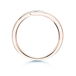 Verlobungsring Twist in 14K Roségold mit Diamant 0,07ct G/SI