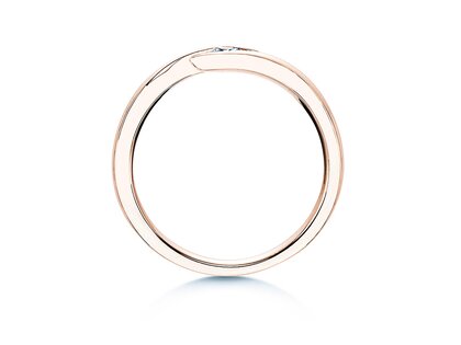 Verlobungsring Twist in 18K Roségold mit Diamant 0,15ct G/SI