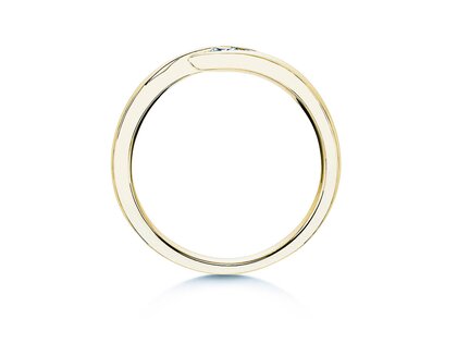 Verlobungsring Twist in 14K Gelbgold mit Diamant 0,15ct G/SI