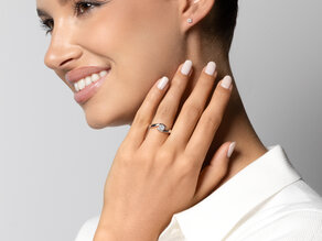 Verlobungsring Twist in 18K Roségold mit Diamant 0,40ct G/SI