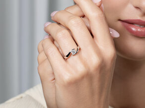 Verlobungsring Twist in 18K Roségold mit Diamant 0,40ct G/SI