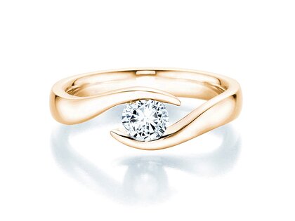 Verlobungsring Twist in 18K Gelbgold mit Diamant 0,50ct H/SI