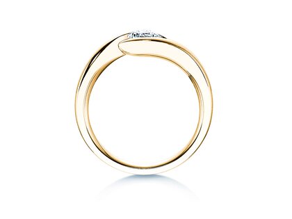 Verlobungsring Twist in 18K Gelbgold mit Diamant 0,50ct H/SI