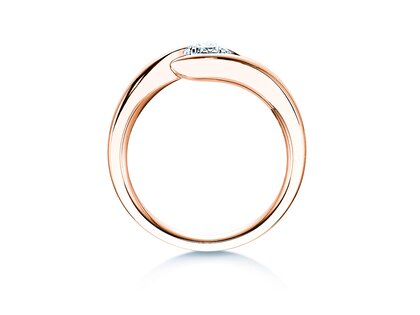 Verlobungsring Twist in 18K Roségold mit Diamant 0,50ct G/SI