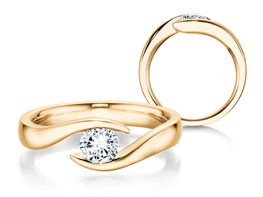 Verlobungsring Twist Labordiamant