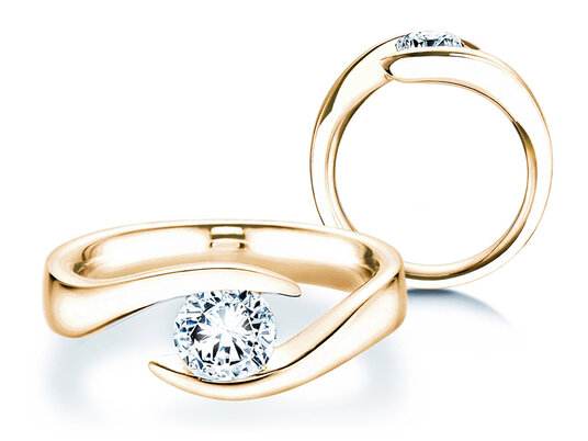 Verlobungsring Twist in 9K Weißgold mit Diamant 1,00ct